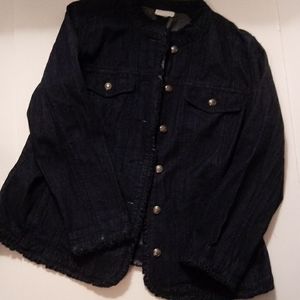 Charter Club Ruffled Denim Jacket